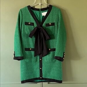 Pomander Place Emerald Dress with Ebony Accents
